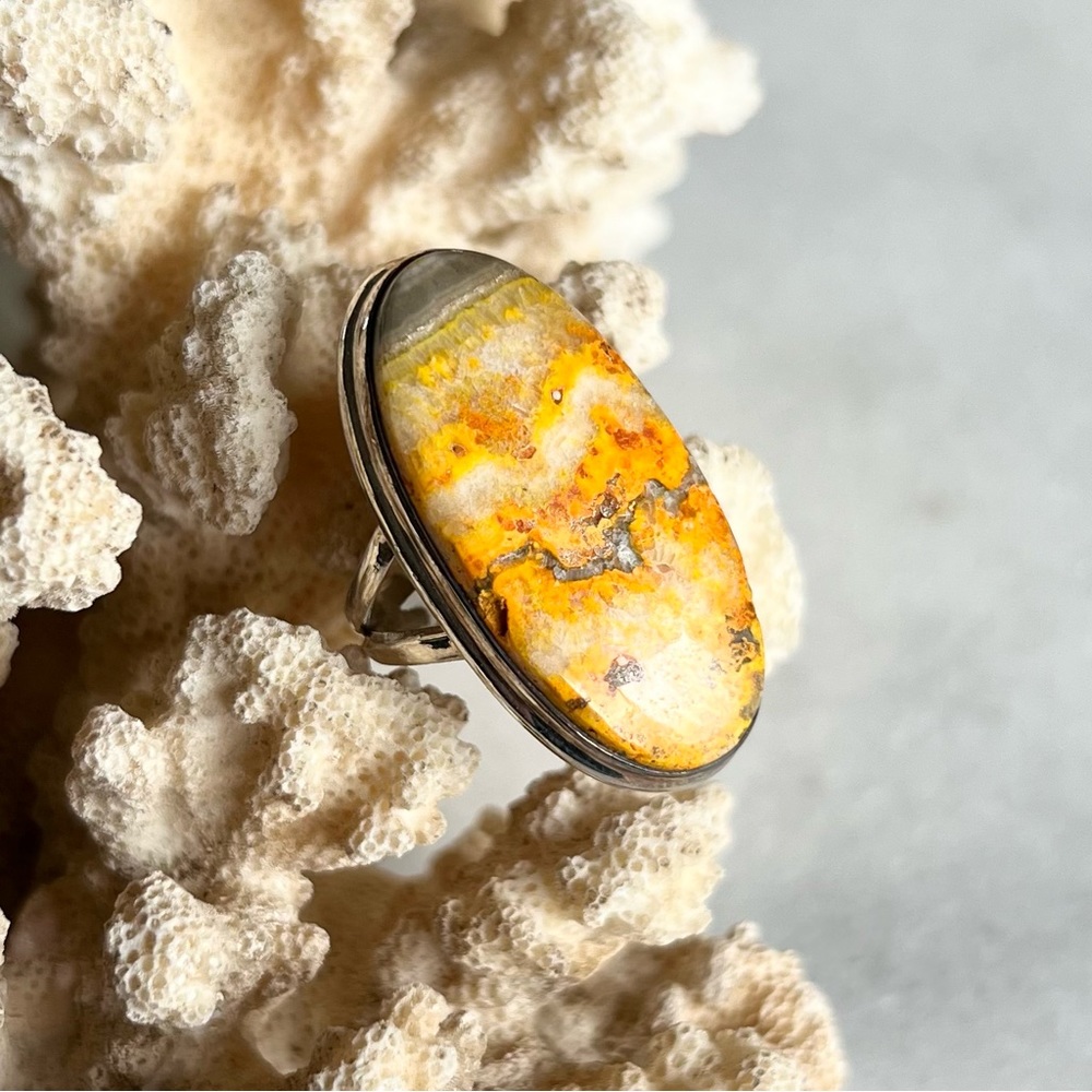Sterling Silver Bumblebee Jasper Ring - Picture 2 of 6